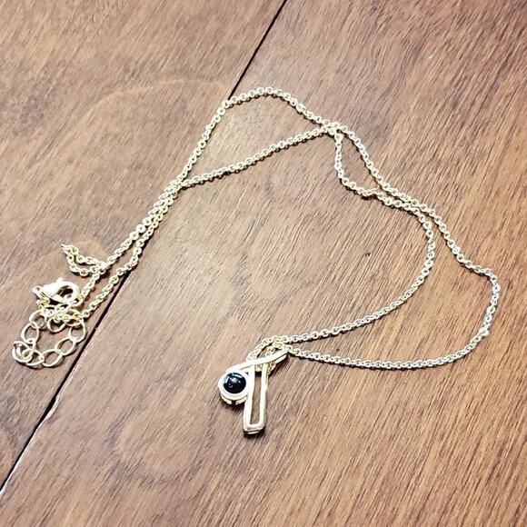 INITIAL JEWELED‎ necklace E T H C - Picture 13 of 15